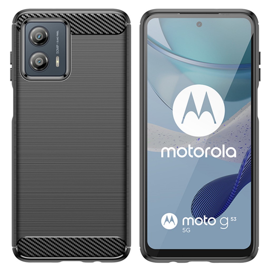 Ốp Mềm Mờ Cho Moto G53 G53s 5G G53Y G53J Vỏ Sợi Carbon Chống Sốc Cho Motorola G53G Vỏ Điện Thoại Chả