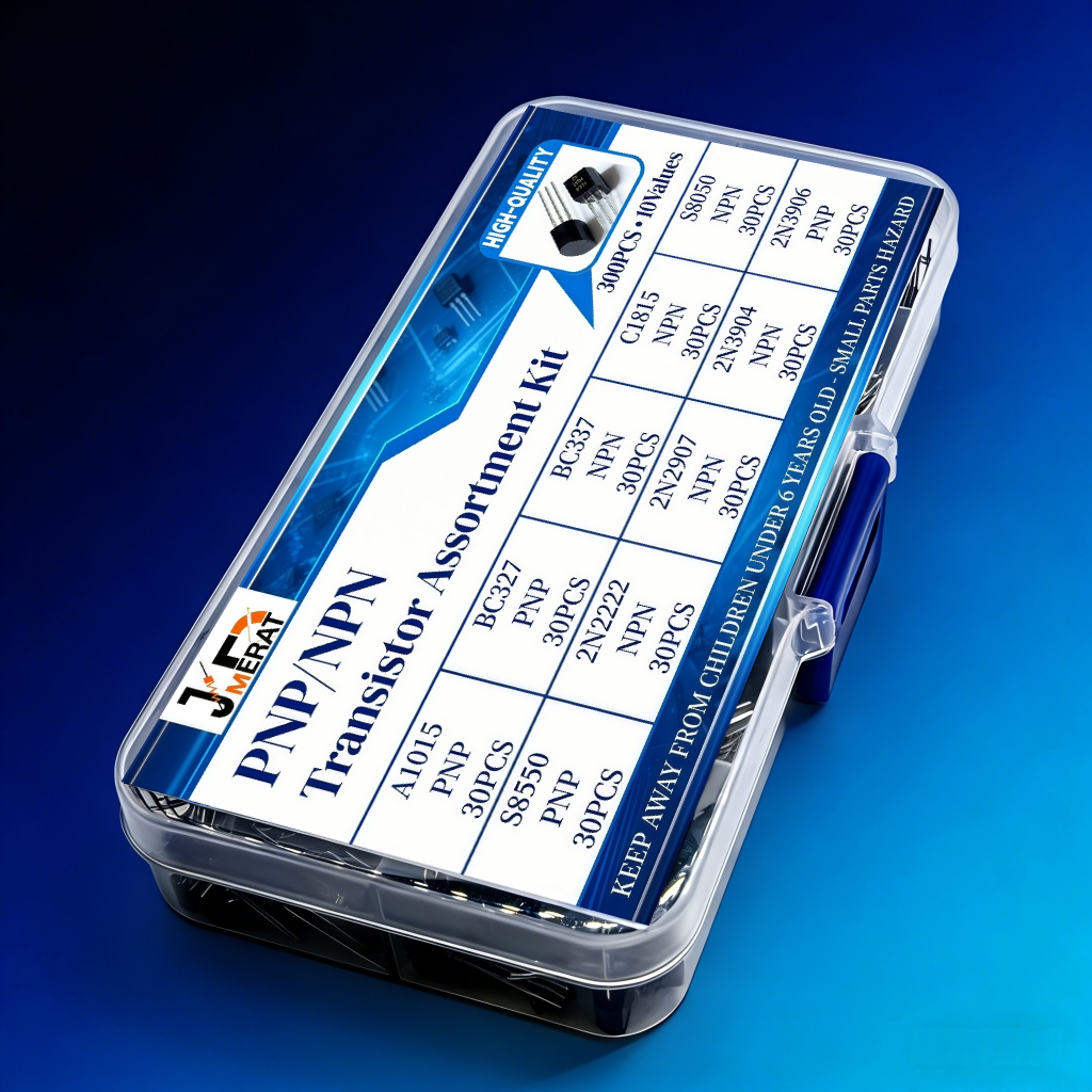 Bộ linh kiện bán dẫn 300 chiếc 10 loại transistor PNP NPN A1015 S8050 S8550 2N2222, dùng cho sửa chữ