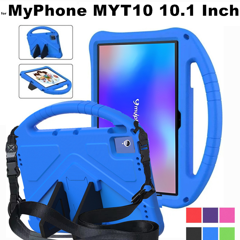 Dành Cho Máy Tính Bảng MyPhone MYT10 10.1 Inch Ốp Lưng EVA Di Động Chống Sốc Trẻ Em An Toàn Tay Cầm 