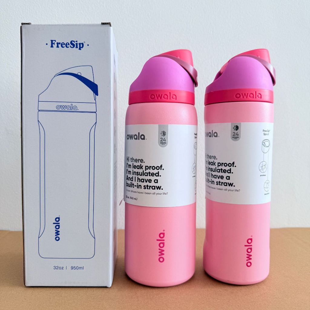 Bình nước inox cách nhiệt Owala 24oz / 32oz | Bình giữ nhiệt thể thao không chứa BPA FreeSip Straw