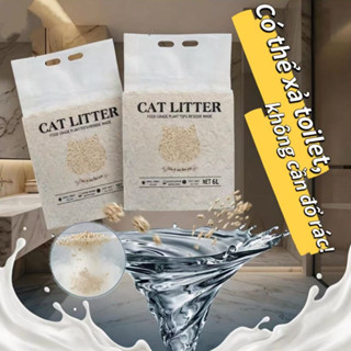 Cát đậu nành 6L/2kg – Có thể xả toilet, khử mùi hiệu quả, không bụi, hấp thụ nước nhanh chóng