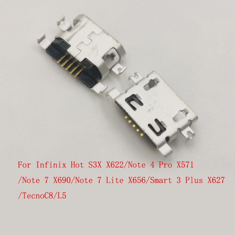10-100 Chiếc Đầu Nối Usb Cắm Cho Infinix Hot S3X Note 7 Lite 4 Pro Smart 3 Plus Tecno C8 L5 Note7 Đế