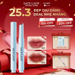 Son Tint Bóng SACE LADY Mát Màu Nước Lấp Lánh Một Cú Nhấp Chuột Bóng Sáng Bóng Trang Diểm Môi