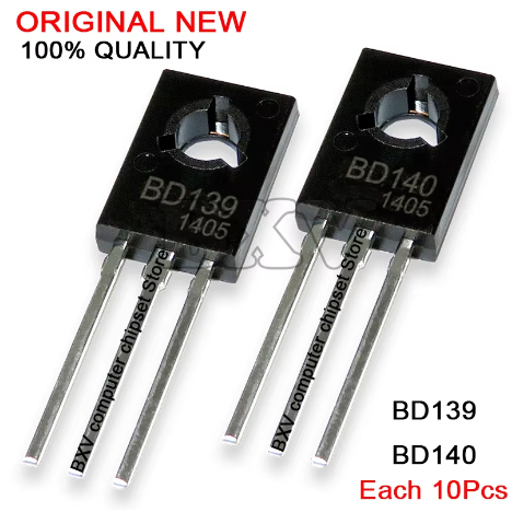 20 CÁI BD139 BD140 10 Cặp (10 CÁI BD139 + 10 CÁI BD140) TO126 TO-126 IC điều chỉnh điện áp mới