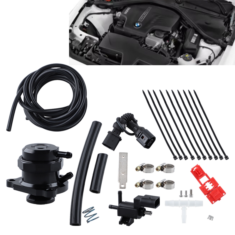 BMW N20 2.0TURBO F10 F20 F30 phù hợp với ATMOSPHERIC BLOW OFF DIVERTER VAN DUMP BOV Đen