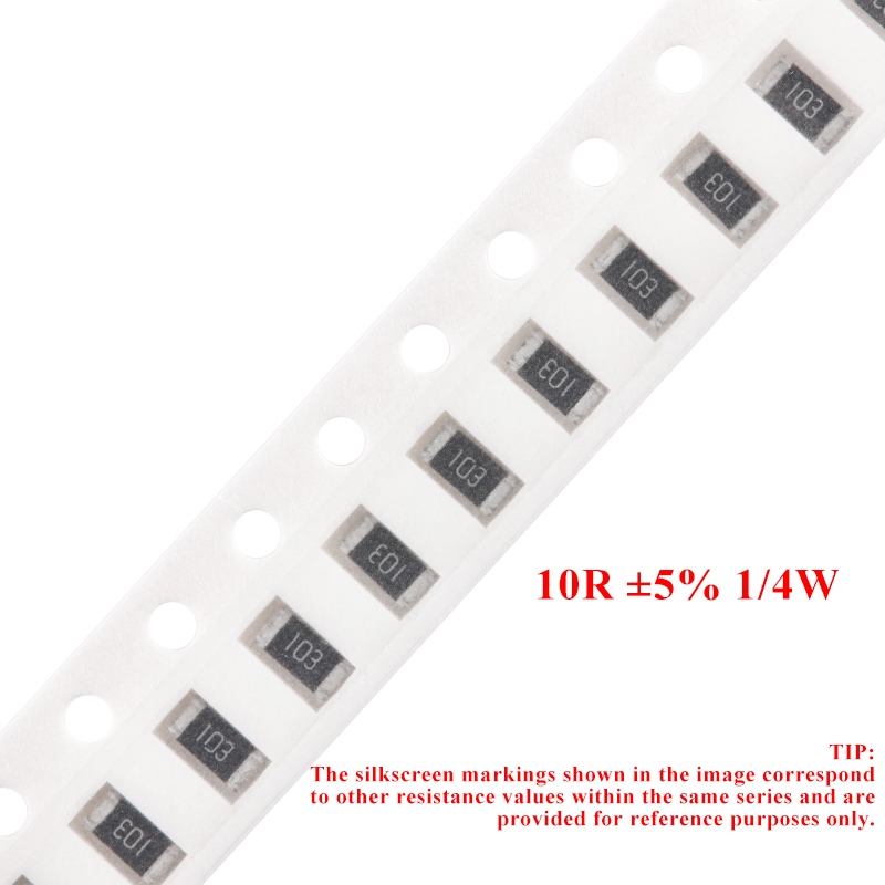 Điện trở 1206 SMD 10Ω ± 5% 1 / 4W — 1206W4J0100T5E (100 🍒)