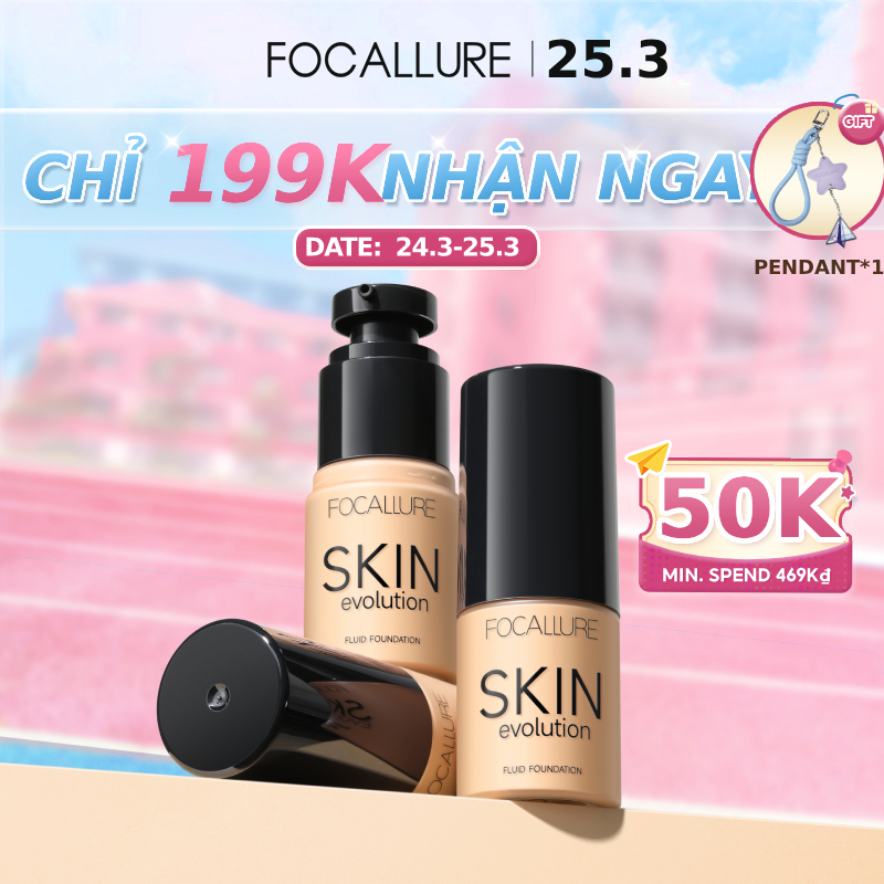 Kem nền BB FOCALLURE 31g trang điểm khuôn mặt che khuyết điểm tiện lợi