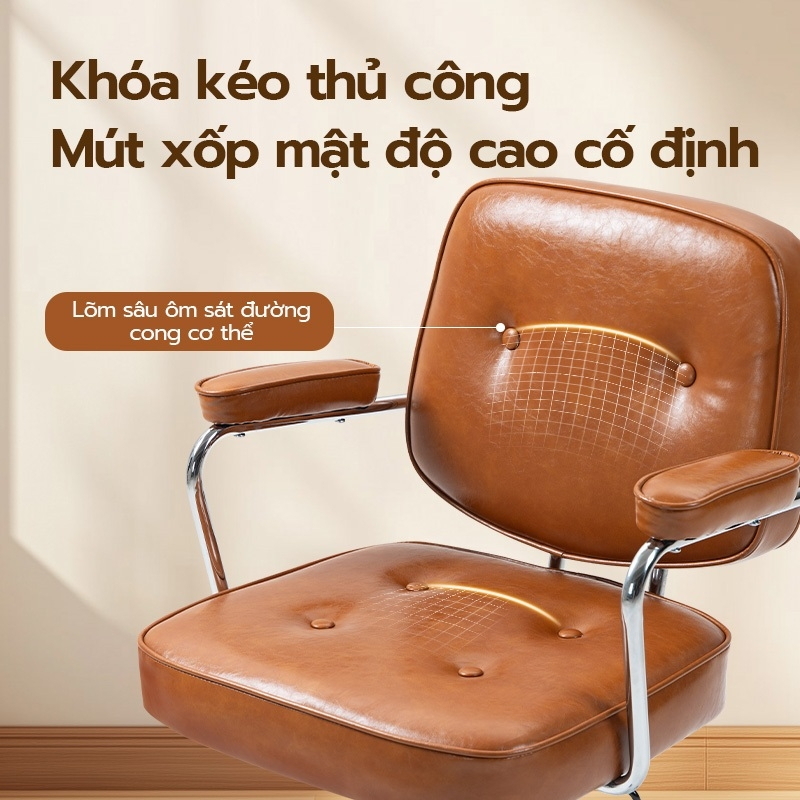 Ghế xoay văn phòng Xpanse 005 Da sáp chống nước chống trầy xước, Đệm ngồi latex êm ái | ghế làm việc |  ghế tựa lưng | BigBuy360 - bigbuy360.vn
