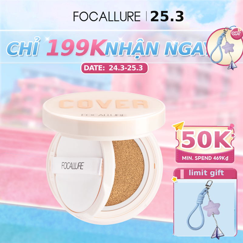 Phấn nước BB Focallure dưỡng ẩm mềm mịn cho làn da đẹp tự nhiên 12g