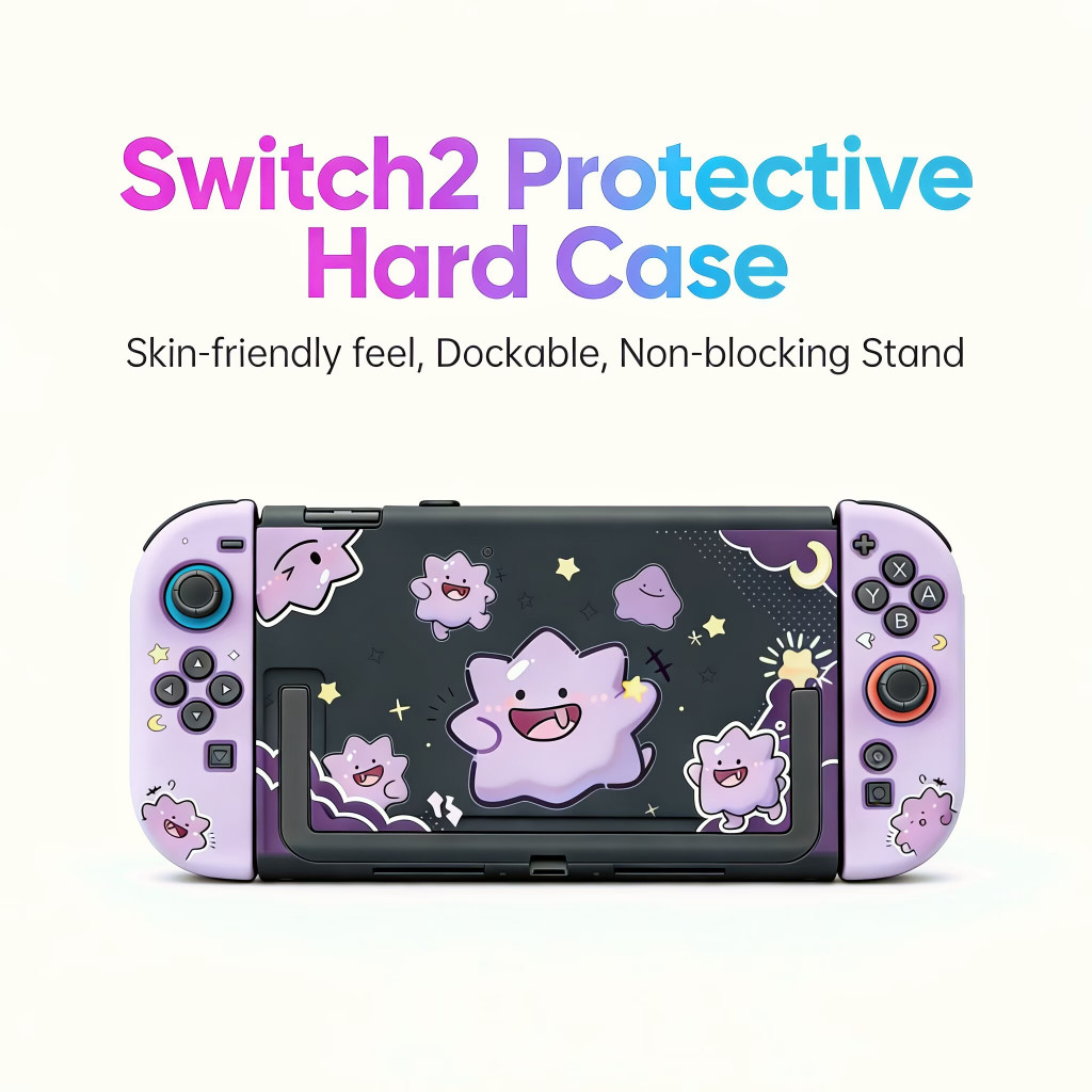 Ốp Bảo Vệ Cho Nintendo Switch 2 2025, Ốp Bảo Vệ Pokemon Ditto Cho Nintendo Switch 2, Ốp Lưng Switch2