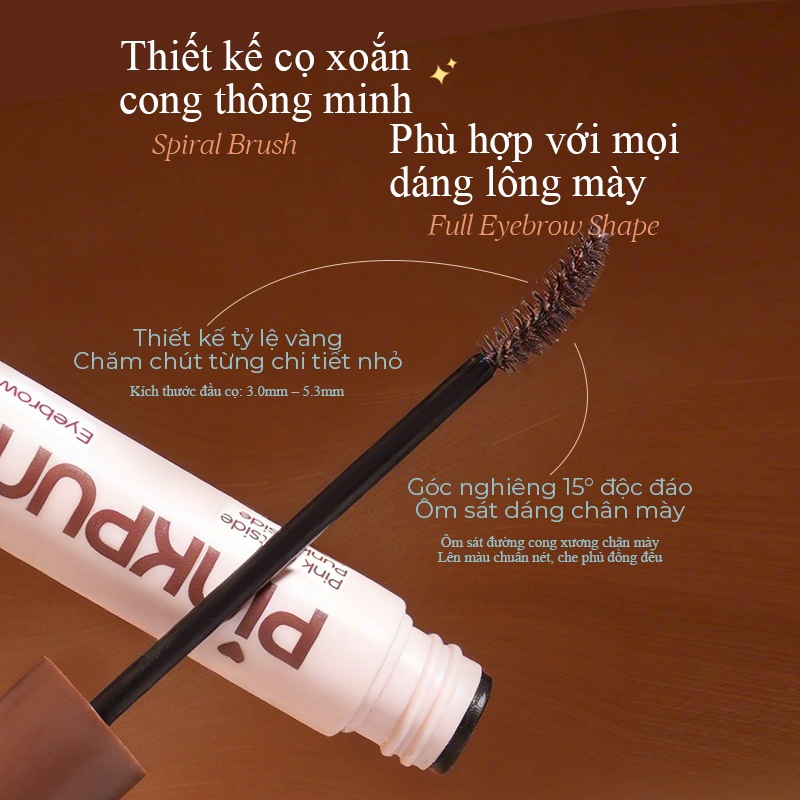 [MỚI] Mascara Lông Mày 2.0 PinkPunk Hiệu Ứng Mờ Nhung 6 Màu Tự Nhiên Không Lem Chống Nước 4g | BigBuy360 - bigbuy360.vn