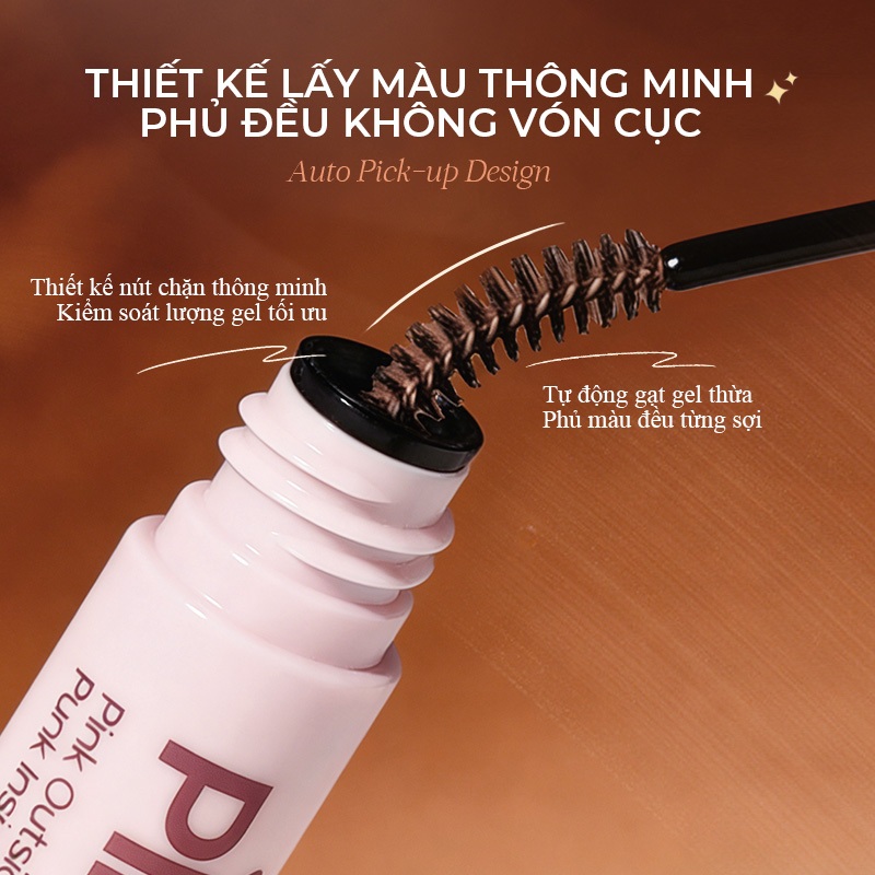 [MỚI] Mascara Lông Mày 2.0 PinkPunk Hiệu Ứng Mờ Nhung 6 Màu Tự Nhiên Không Lem Chống Nước 4g | BigBuy360 - bigbuy360.vn