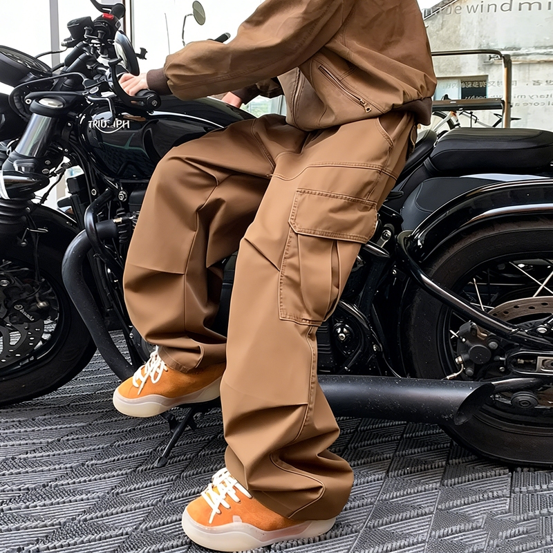 TRENDO Quần Công Sở Nam Baggy Quần Cargo Pant Quần Túi Hộp Nam Nữ Ống Rộng Basic Nhiều màu sắc quần cargo pants Unisex Quần yếm nhiều túi nam quần ống đứng dáng rộng hợp thời trang quần dài có khóa kéo thích hợp | BigBuy360 - bigbuy360.vn