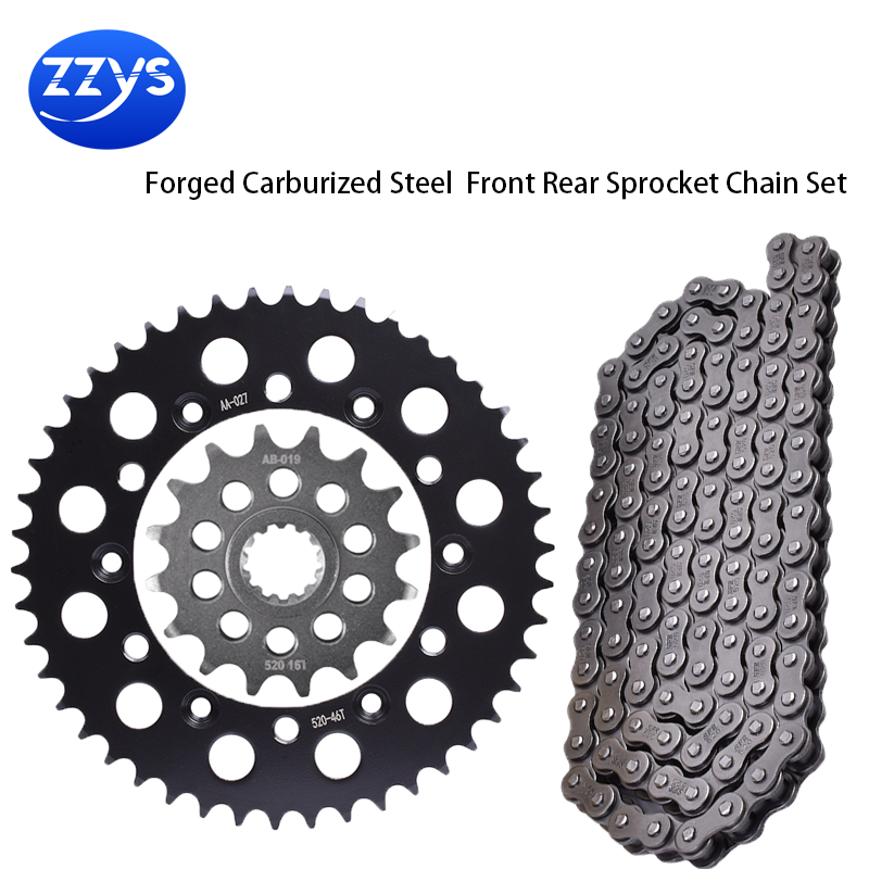 520-16T-46T-118L Bộ dây chuyền bánh xích phía trước bằng thép cacbon rèn cho Yamaha FZ6 FZ6R FZ-6R X