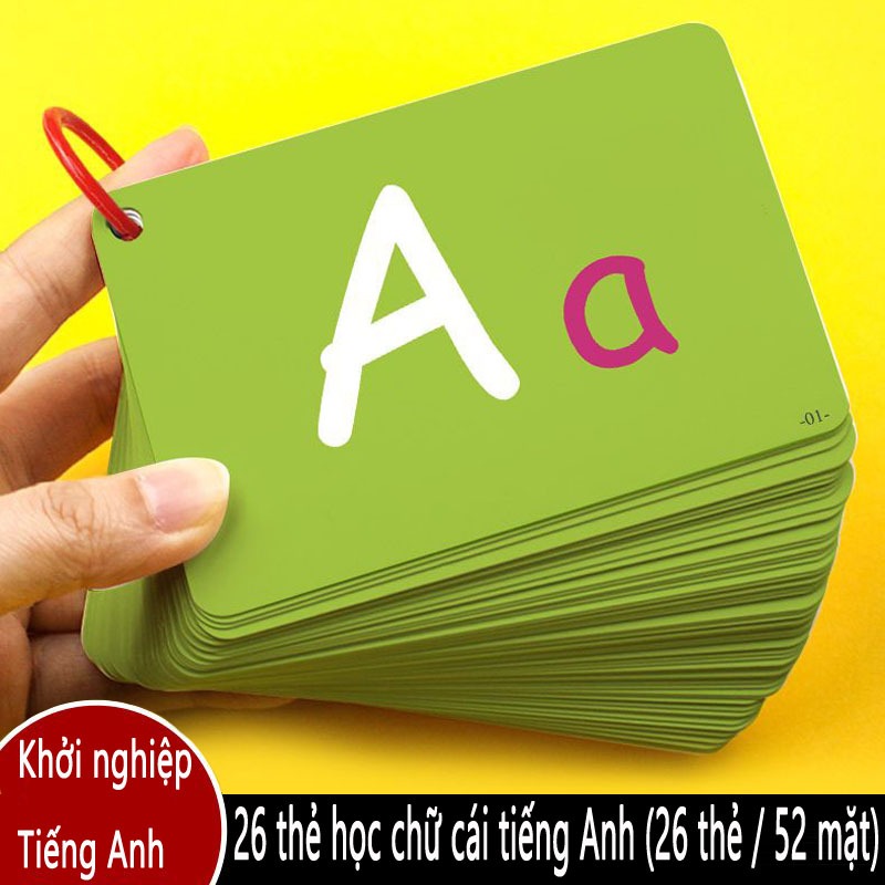 Thẻ học tiếng Anh mầm non Giấy cứng Lớp màng phủ Khởi nghiệp tiếng Anh Flashcard tiếng