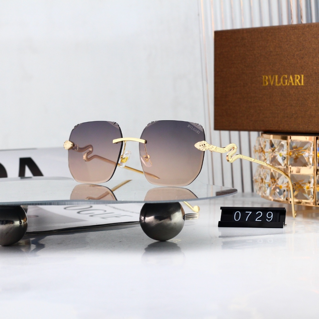 Kính râm không khung nữ BULGARI 0729 KK