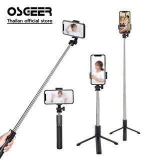 OSGEER Selfie Stick Travel Tripod 1m cho điện thoại di động có điều khiển từ xa và giá đỡ điện thoại, Gậy selfie có thể mở rộng cho iPhone, Chân máy iPhone để quay Video
