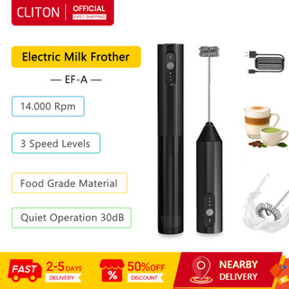 Máy tạo bọt sữa điện Cilton EF-A, 14000 vòng / phút, 3 tốc độ có thể điều chỉnh, tạo bọt nhanh, Máy tạo bọt sữa cầm tay