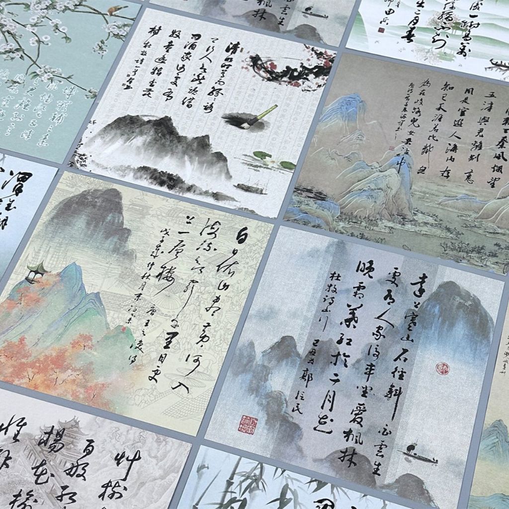 Trung Quốc Phong Cách Cổ Đại Vuông Origami Sáng Tạo Thơ Giấy Màu Sinh Viên Giấy Xếp Chồng Ngàn Giấy 