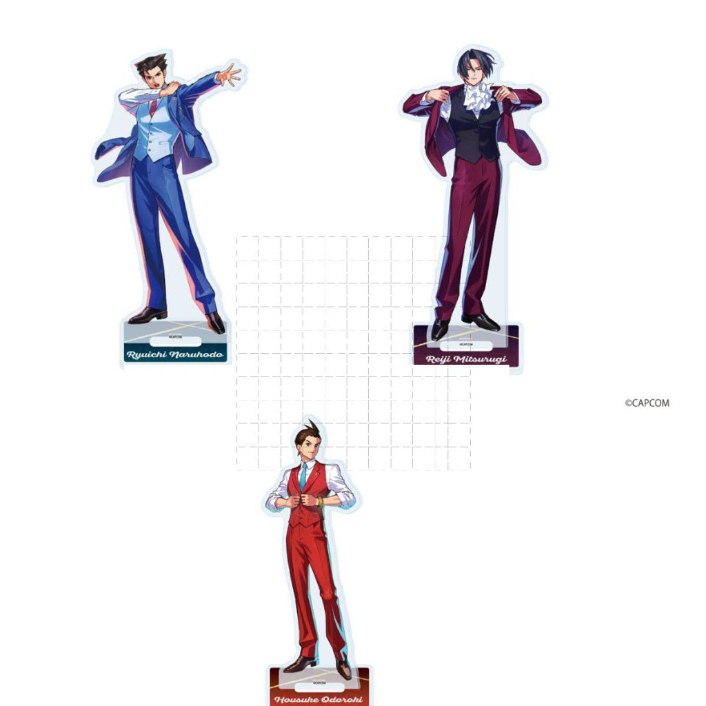 Ace Attorney Acrylic Đứng Móc Khóa Phoenix Wright Apollo Justice Gyakuten Saiban Anime Merch Hình