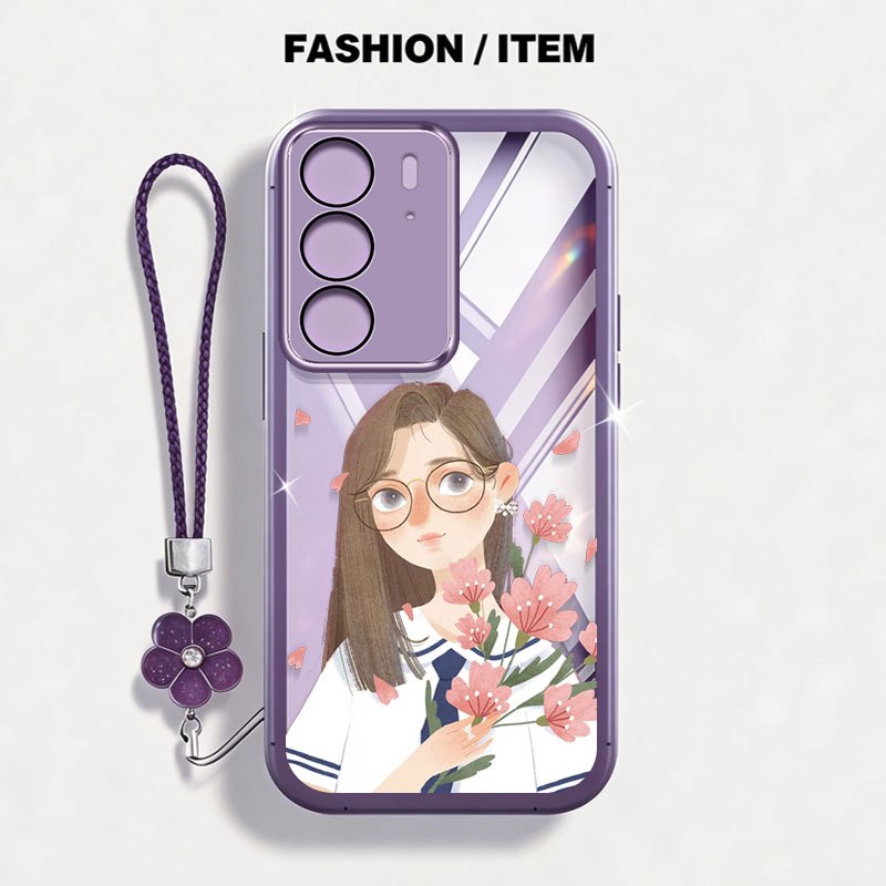 Ốp Điện Thoại YBD Cho OPPO A5 A5i Pro 4G 5G A6i A5M Flower Girl Vỏ Silicon Mềm Trong Suốt