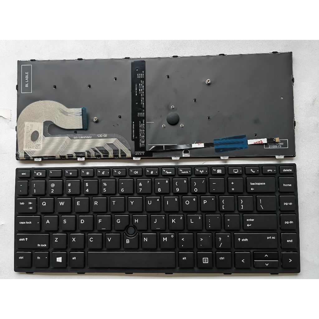 Bố Trí Hoa Kỳ Bàn Phím Laptop Cho HP Elitebook 840 G5 840 G6 846 G5 846 G6 Không Điểm Có Đèn Nền Đen