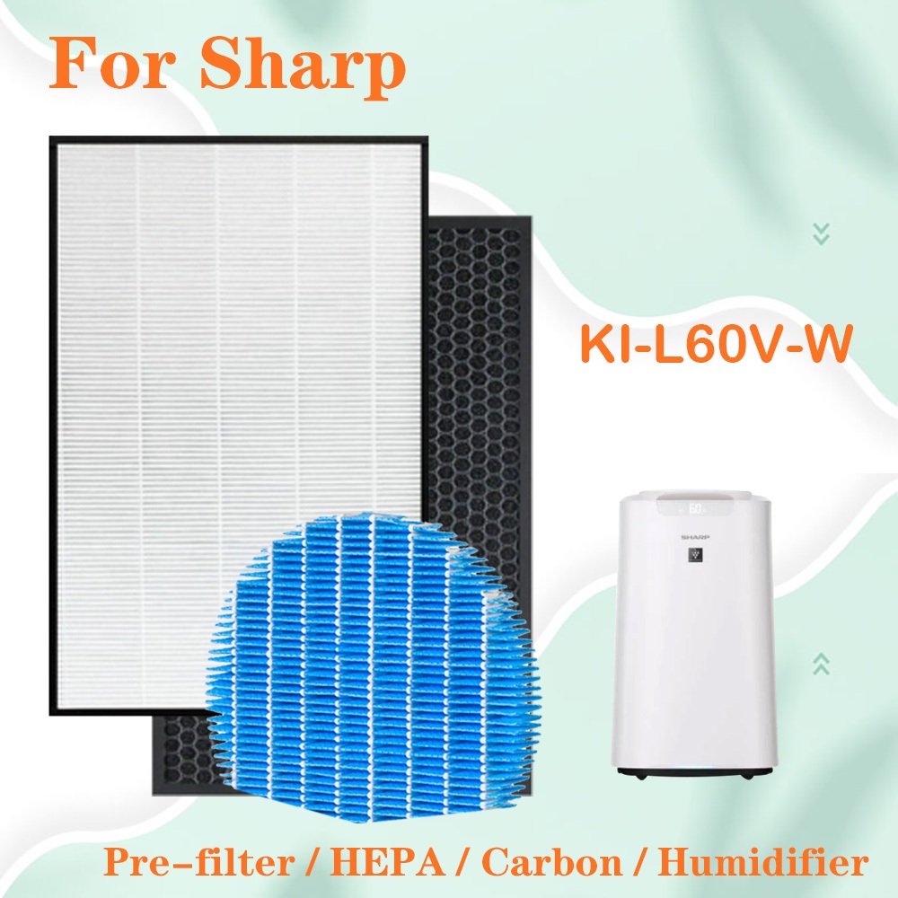 Thay thế cho Model KI-L60E KI-L60E-W KI-L60P-W KI-L60TA-W KI-L60V-W Máy lọc không khí sắc nét, Bộ lọ