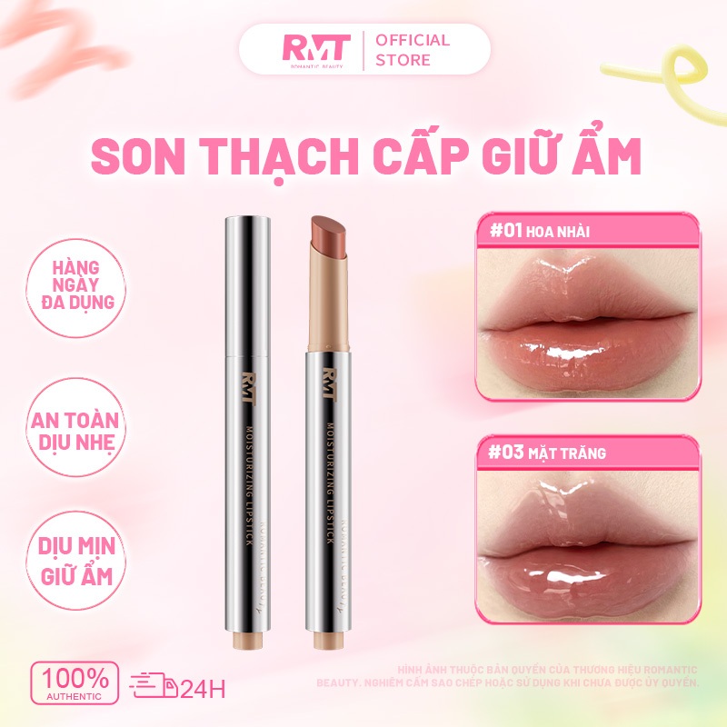 【Hiệu Ứng Bóng Nước】Romantic Beauty Son Thạch Dưỡng Ẩm Bichon Lip Jelly Bóng Mượt Như Gương Son Kem 