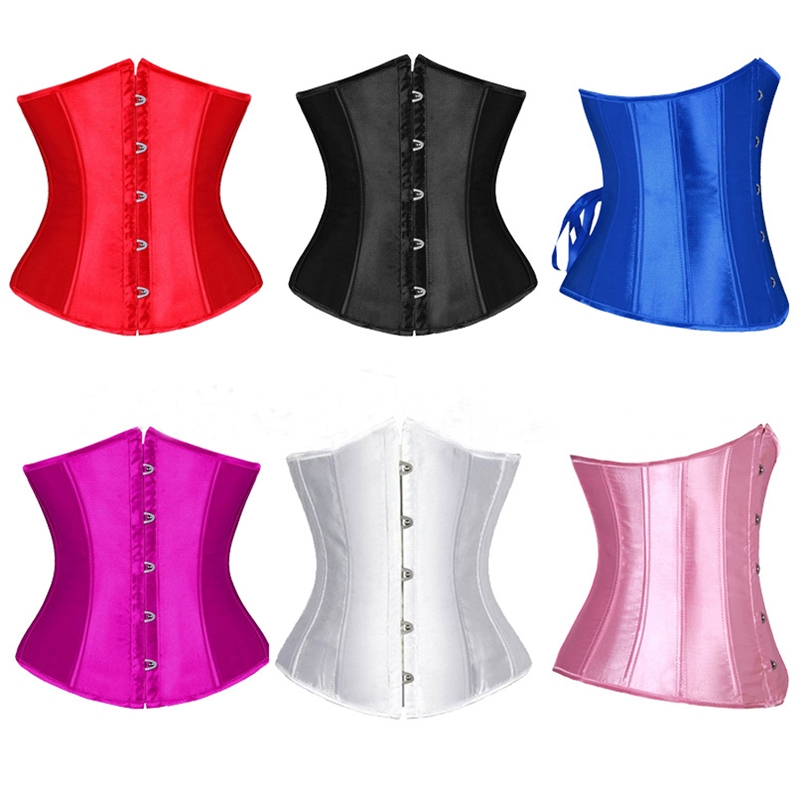 WECHERY Corset Nữ Eo Huấn Luyện Corset Underbust Và Bustiers Steampunk Giảm Béo Bodice Corselet