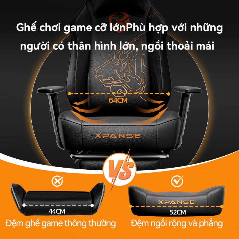 Ghế game gaming Xpanse X7 Da siêu bền, chống trầy xước và bám bẩn | ghế công thái học | ghế ngủ văn phòng | 30 Ngày Thử | BigBuy360 - bigbuy360.vn