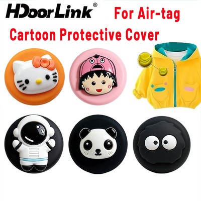 HdoorLink Hoạt Hình Vỏ Bảo Vệ Cho Air-tag Hidden Pin Air-Tag Silicone Chống Trầy Xước Chống Mất Định Vị Theo Dõi Vỏ