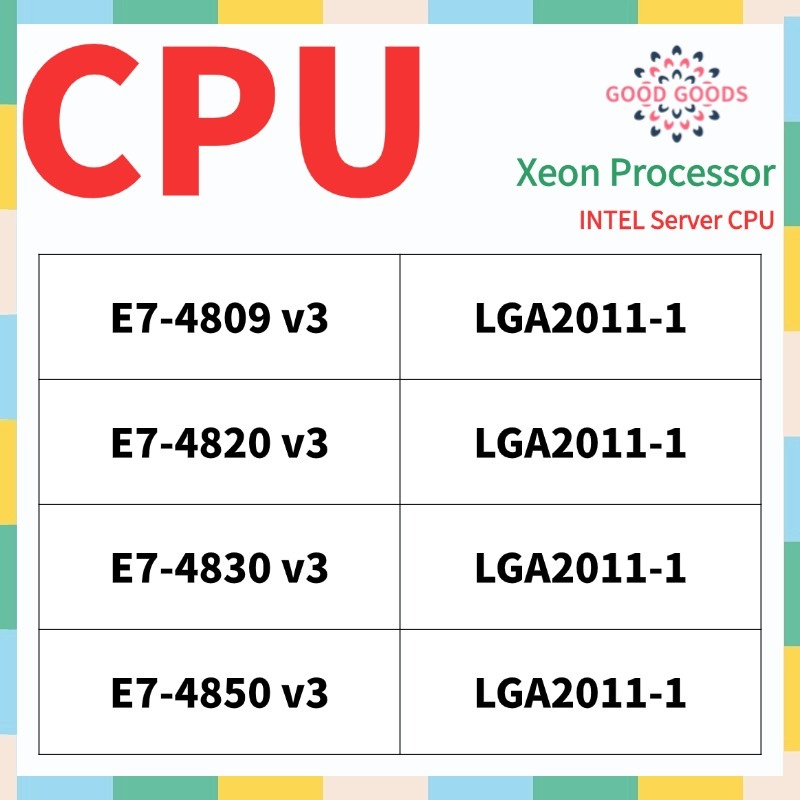 E7-4809v3 E7-4820v3 E7-4830v3 E7-4850v3 INTEL Xeon CPU máy chủ LGA2011-1