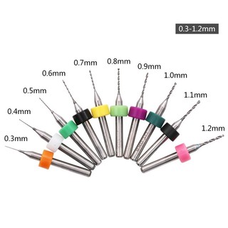 10 Cái / bộ PCB Mini Mũi Khoan Thép Vonfram Cho In Bảng Mạch CNC Mũi Khoan