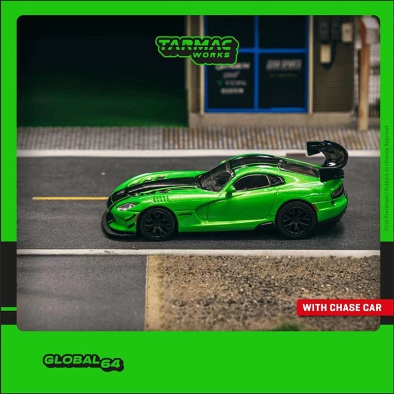 Tarmac Works TW 1: 64 Dodge Viper ACR Xanh Mô Phỏng Hợp Kim Xe Mô Hình Bộ Sưu Tập Đồ Trang Trí