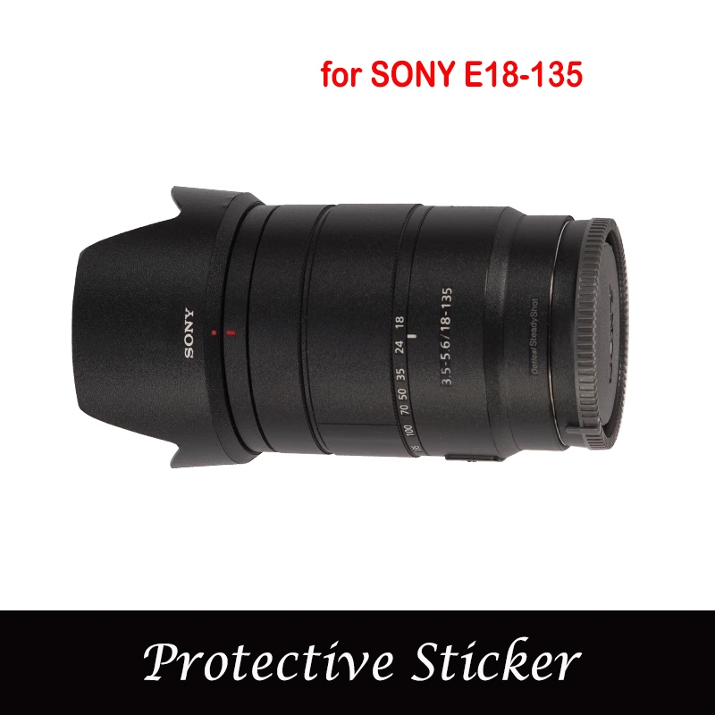 Dành Cho Sony E18-135 Phim Bảo Vệ Ống Kính Cho Sony E 18-135mm f3.5-5.6 OSS SEL18135 Ống Kính Decal 
