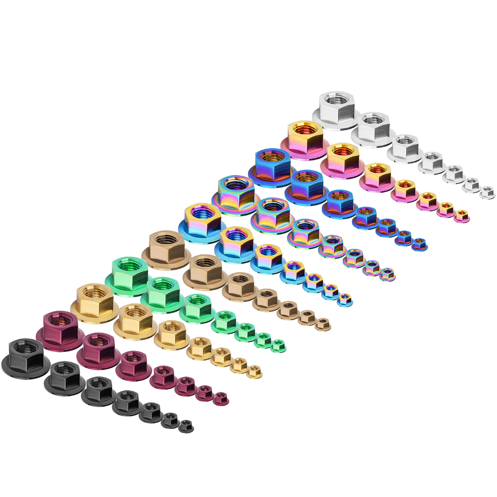 Đai ốc WANYIFA mặt bích titan M5 M6 M8 M10 M12 M14 M16 cho xe máy/ xe đạp