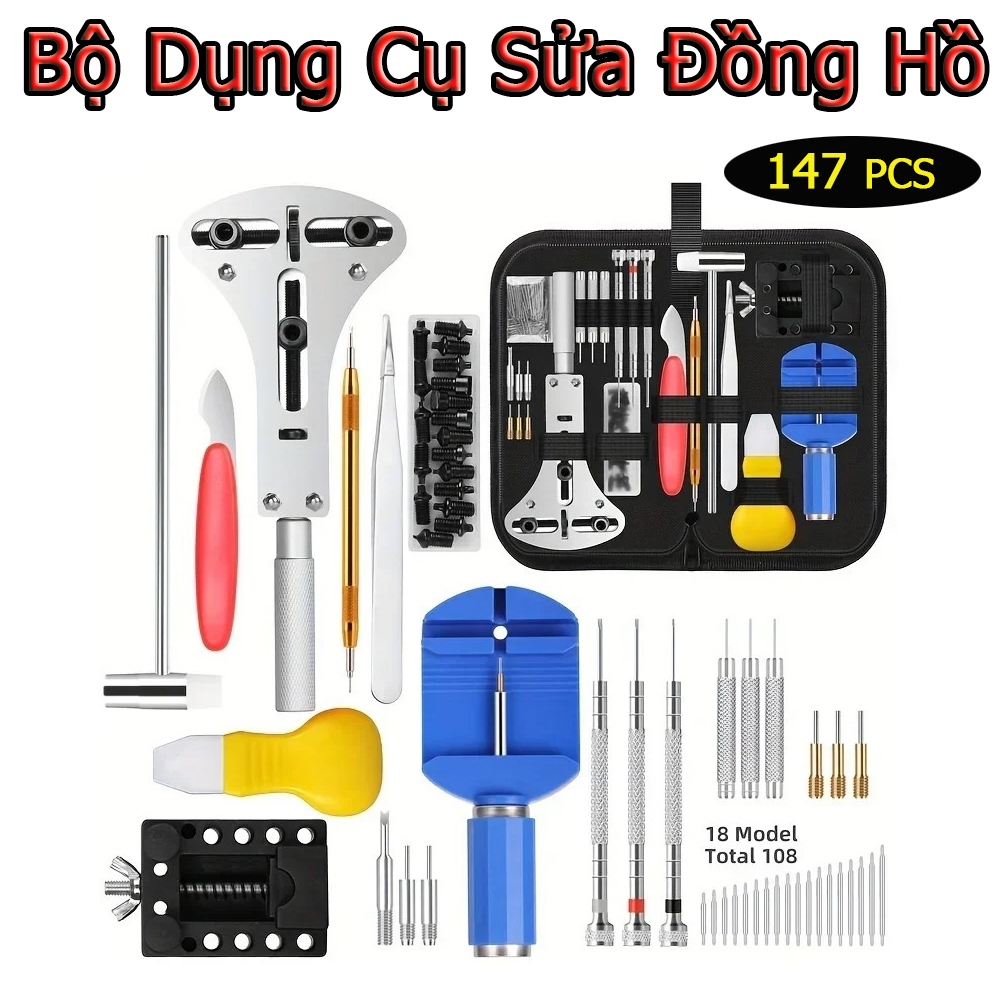 Bộ 147 Dụng Cụ Sửa Chữa Đồng Hồ Chuyên Nghiệp- Bộ dụng cụ tua vít