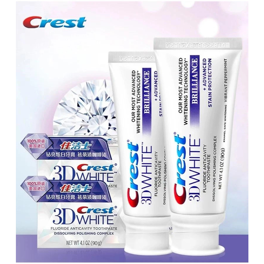Kem Đánh Răng Crest Chính Hãng 3D Trắng Quyến Rũ Trắng Răng Dán Chăm Sóc Nha Khoa Vệ Sinh Răng Miệng