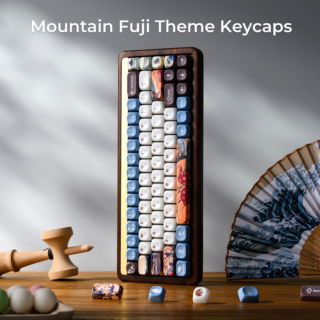 XVX Mountain Fuji Theme Keycaps MOA Profile PBT Lớp phủ gốm nhuộm 5 mặt Chống dầu Quà tặng cổ điển bền bỉ để chơi game & sử dụng văn phòng Bộ Keycap (132 phím) | BigBuy360 - bigbuy360.vn