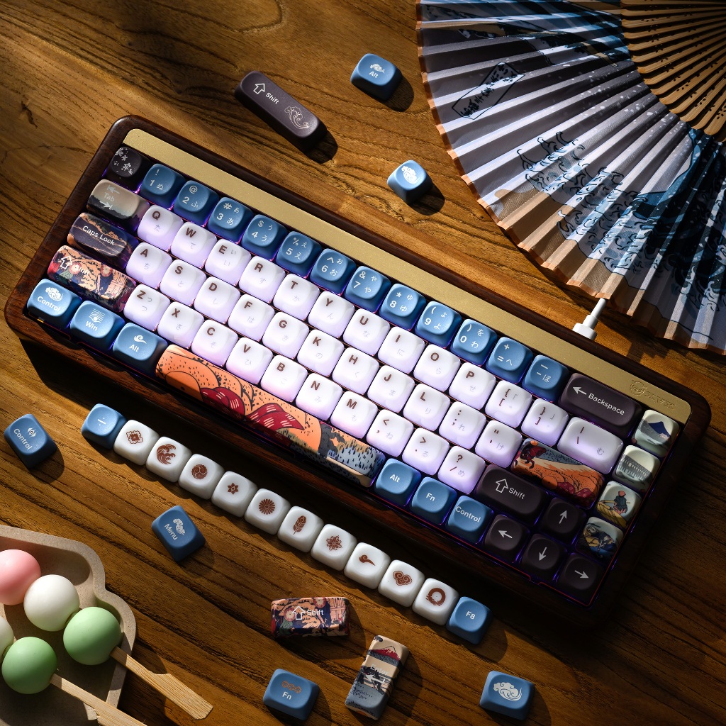 XVX Mountain Fuji Theme Keycaps MOA Profile PBT Lớp phủ gốm nhuộm 5 mặt Chống dầu Quà tặng cổ điển bền bỉ để chơi game & sử dụng văn phòng Bộ Keycap (132 phím) | BigBuy360 - bigbuy360.vn
