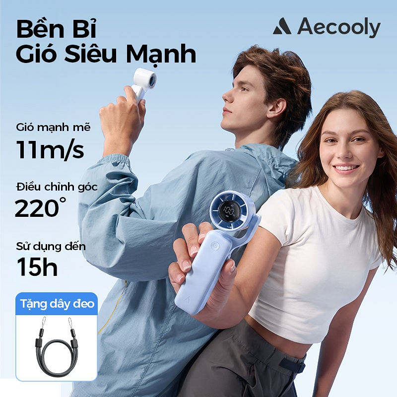 Quạt Cầm Tay Mini Aecooly AirGimbal Quạt cầm tay cầm tayQuạt ống khí Turbo mạnh mẽ丨Portable Handheld Fan Tốc độ cao 15000 vòng / phút, Thời gian làm mát tối đa 15 giờ, Thiết kế bỏ túi Mini 5 tốc độ | BigBuy360 - bigbuy360.vn