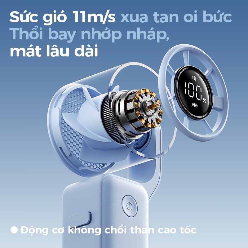 Quạt Cầm Tay Mini Aecooly AirGimbal Quạt cầm tay cầm tayQuạt ống khí Turbo mạnh mẽ丨Portable Handheld Fan Tốc độ cao 15000 vòng / phút, Thời gian làm mát tối đa 15 giờ, Thiết kế bỏ túi Mini 5 tốc độ | BigBuy360 - bigbuy360.vn