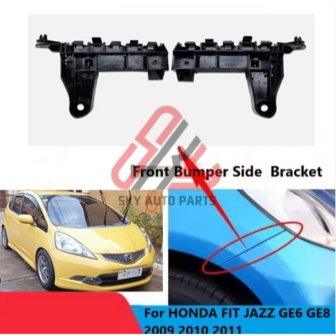 (chất lượng tốt) Giá đỡ cản trước Giá đỡ miếng đệm bên cho HONDA FIT JAZZ 2009 2010 2011 GE6 GE8