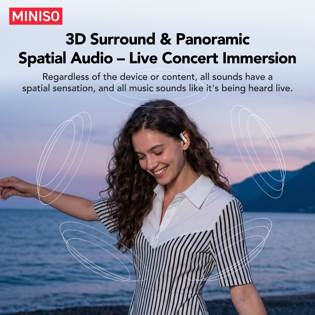 MINISO MS218 Tai nghe dịch thuật AI Tai nghe Bluetooth 6.0 Hỗ trợ dịch thuật 134 ngôn ngữ Chống ồn Âm thanh Stereo Hi-Fi Hiệu ứng âm thanh ASMR Thiết kế kháng nước Độ trễ thấp Kết nối nhanh | BigBuy360 - bigbuy360.vn