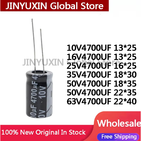 5 Chiếc Lắp Trực Tiếp Nhôm Điện Phân Tụ 10V 4700UF 16V 25V 35V 50V 50V 4700UF 63V4700UF Còn Hàng Bán
