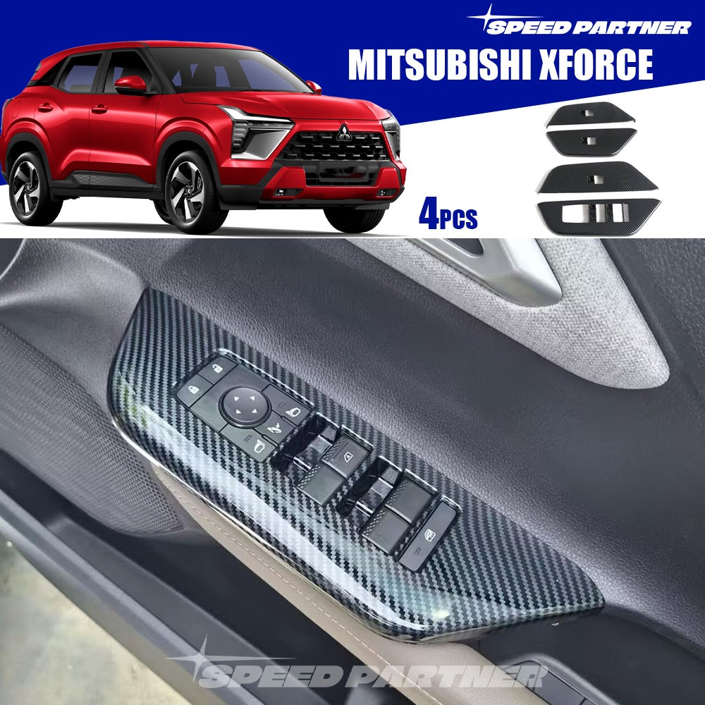 Mitsubishi Xforce (2025-nay) 4 Vỏ Bảng Điều Khiển Cửa Sổ Bằng Sợi Carbon Cho Xforce 2025 2026 Phụ Ki