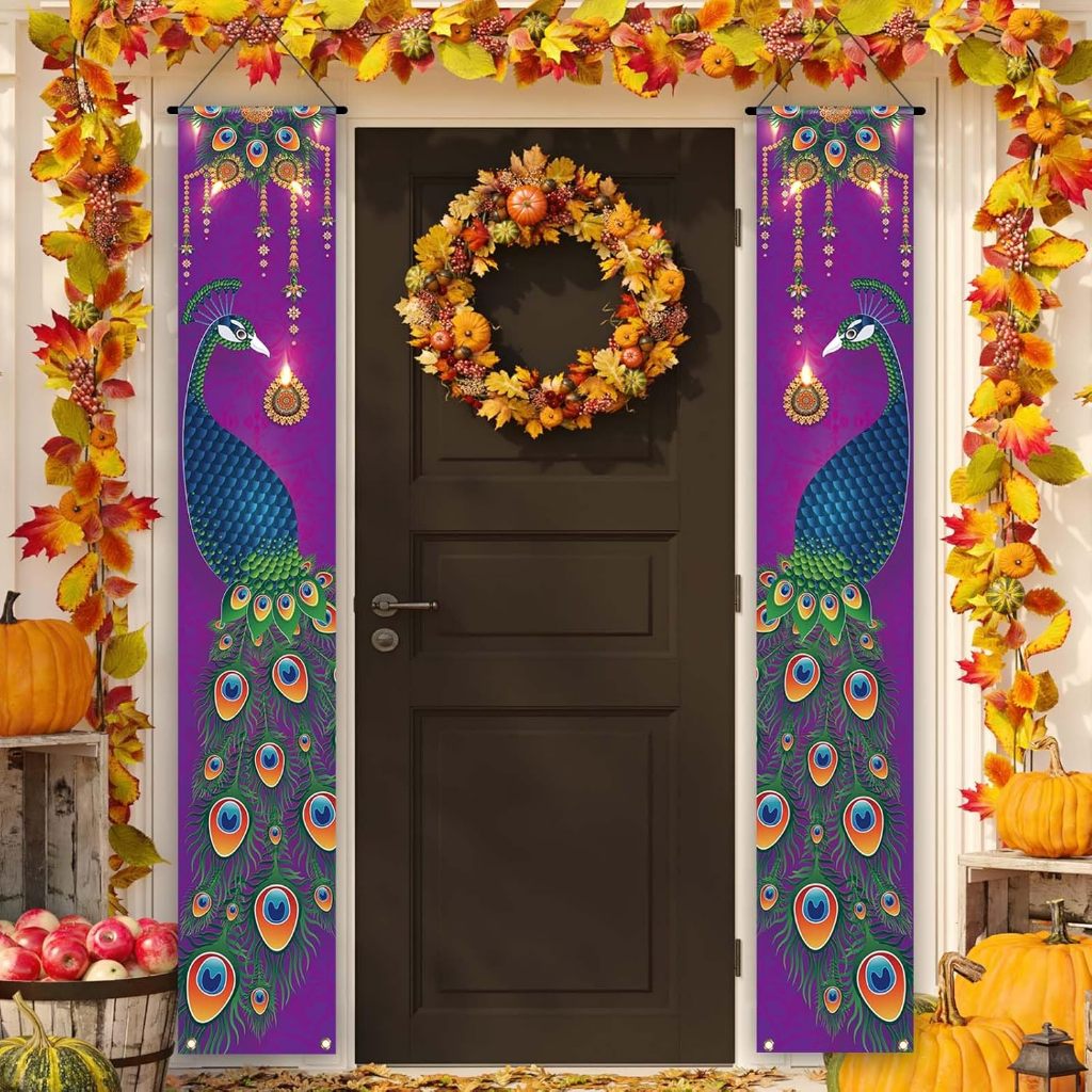 Trang trí nhà Diwali, biểu ngữ Happy Diwali, trang trí đám cưới Ấn Độ, Diwali, lễ hội ánh sáng Ấn Độ