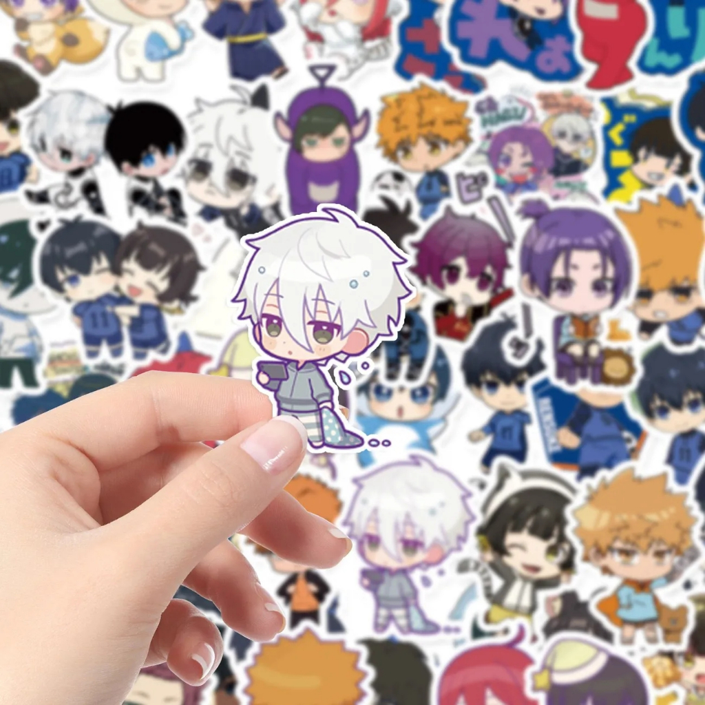 [GUYN] Sticker Blue Lock (60 tờ) Isagi Yoichi Blue Lock Cat Sticker Phim hoạt hình dễ thương Blue Pr