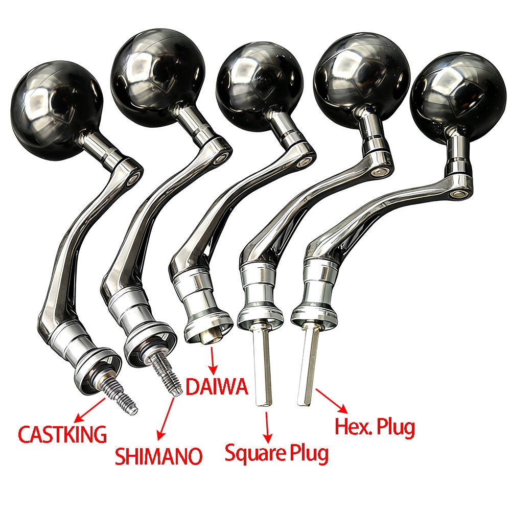 Quay Cuộn Tay Cầm Máy Câu Tay Cầm Thay Thế Tay Cầm Điện Carbon Mạnh Núm Kim Loại Cho DAIWA / SHIMANO