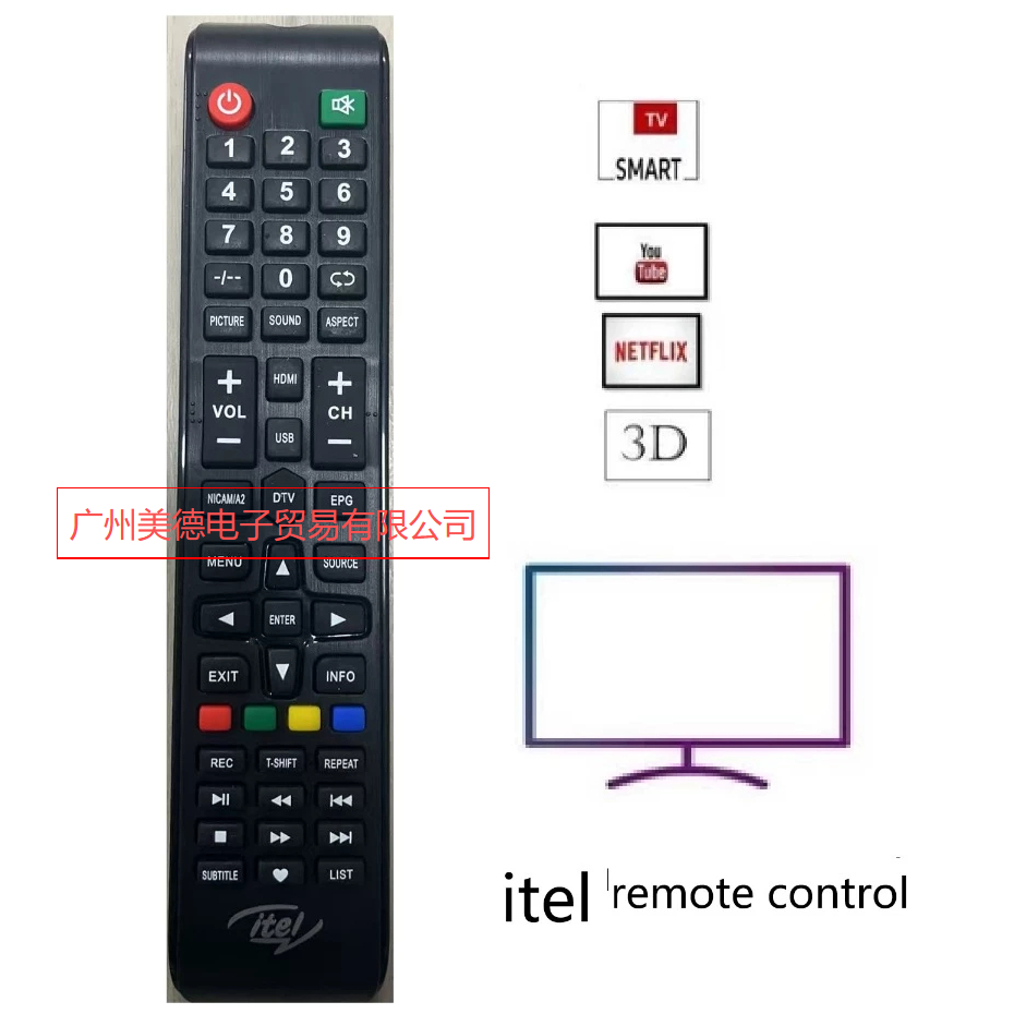 Dành Cho Itel Smart TV Điều Khiển Từ Xa ITEL TV ĐIỀU KHIỂN TỪ XA MITITLVC REMOTE ITEL Smart LED TV